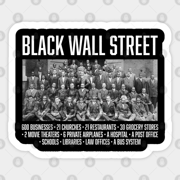 Black Wall Street Facts, Black History Sticker by UrbanLifeApparel